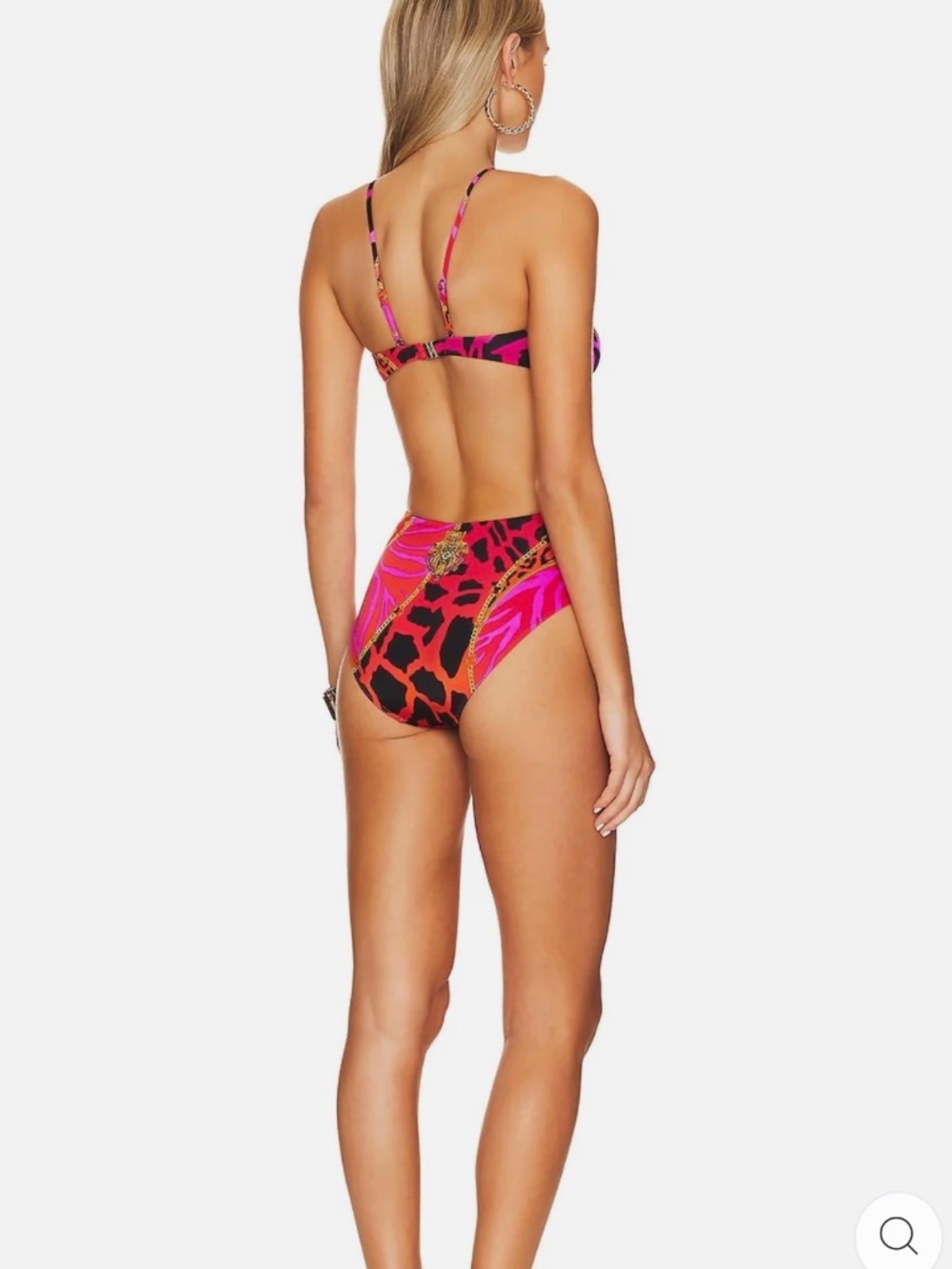 Camilla Pink Red Animal-Print Cutout One-Piece Swimsuit Always Change Your Spots - Picture 3 of 14